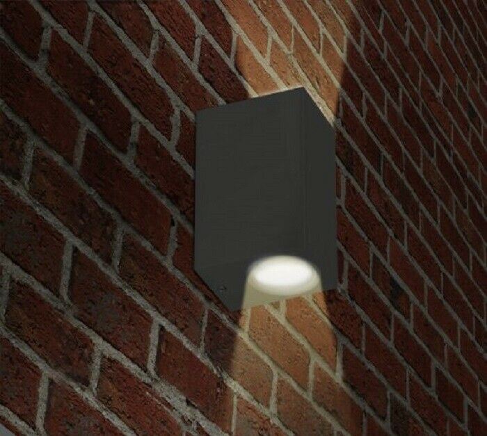 Ranex LED Outdoor Wall Light Sqaure Brushed Aluminium - Up / Down Lighting