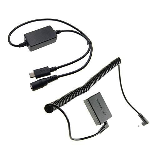 Ex-Pro On-The-Move USB-C PD System, USB-C to DC Coupler Cable Converter Adapter with Ex-Pro DR-E17 LP-E17 Battery Coupler, for Canon M3, M5, M6