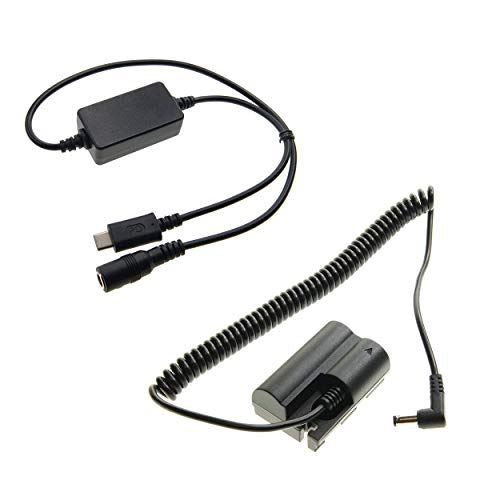 Ex-Pro On-The-Move USB-C PD System, USB-C to DC Coupler Cable Converter Adapter with Ex-Pro BP-511 DR-400 Battery Coupler, for Canon EOS 5D, 10D, 20D, 20Da, 30D, 40D, 50D, 300D, D30, D60