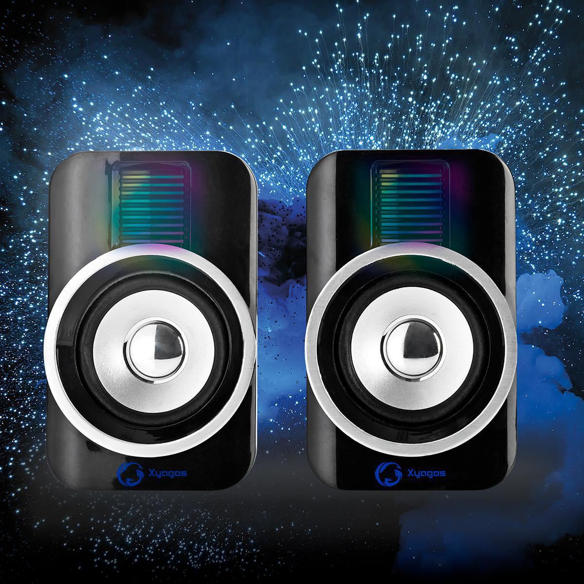 Nedis Gaming Speaker | Speaker channels: 2.0 | USB Powered | 3.5 mm Male | 30 W | RGB | Volume control