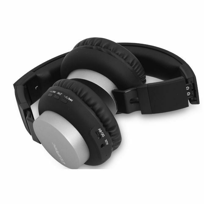 CLiPtec Air-Muzik Folding Wireless Bluetooth 4.2 Stereo Headphones with Handsfree Mic - Silver