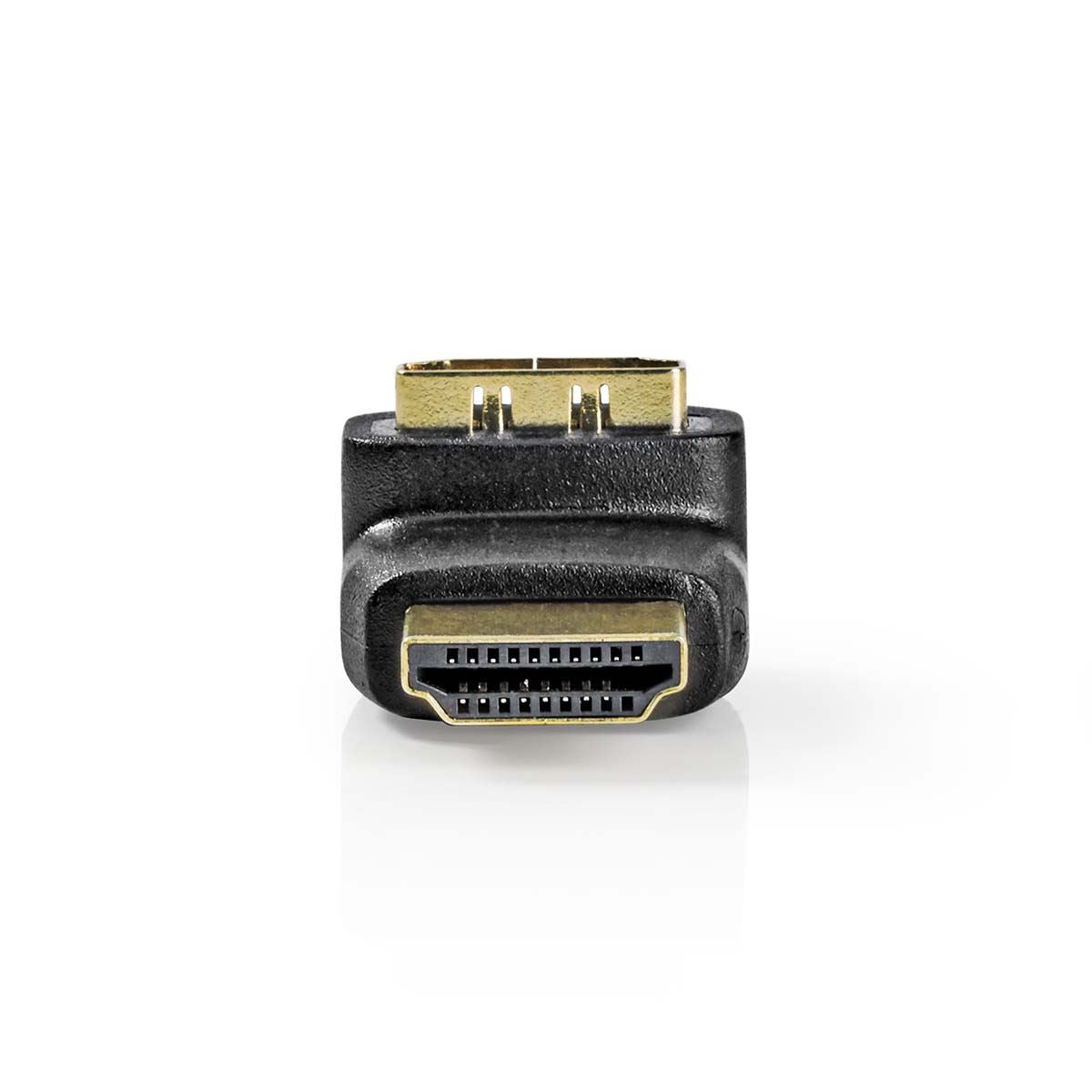 Nedis HDMI™ Adapter | HDMI™ Connector | HDMI™ Output | Gold Plated | Angled 270° | ABS | Black | 1 pcs | Box
