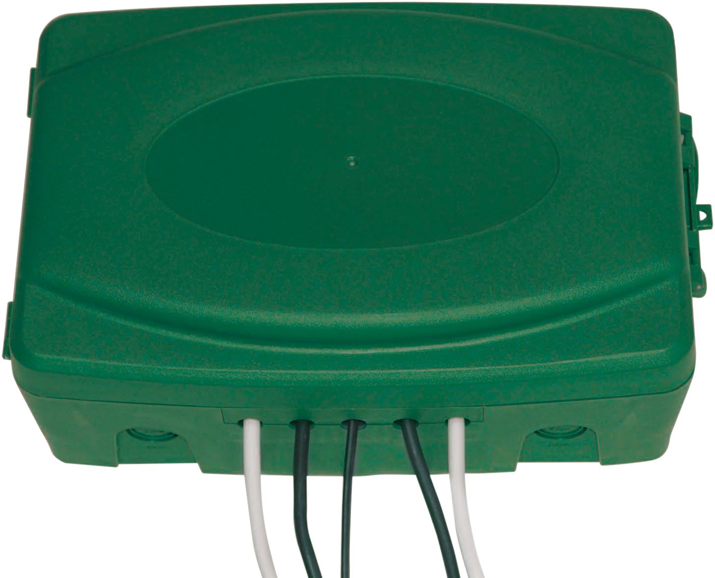 Outdoor IP54 Rated Weatherproof Electrical Connection Box for Extension Leads and Sockets, Green