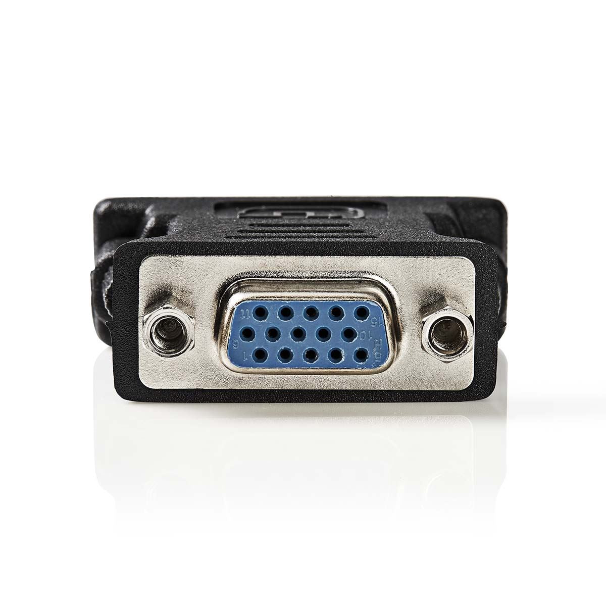 Nedis DVI Adapter | DVI-I 24+5-Pin Male | VGA Female | Nickel Plated | Straight | PVC | Black | Box