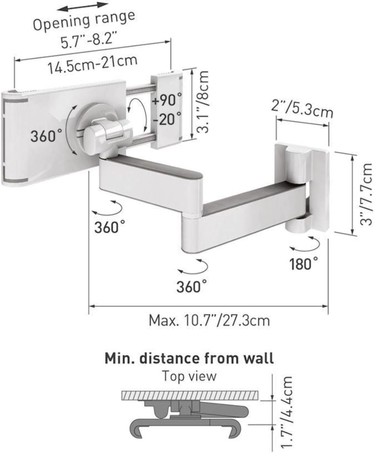 Nedis Tablet Mount | 7 - 12 " | Full Motion | Application: Wall