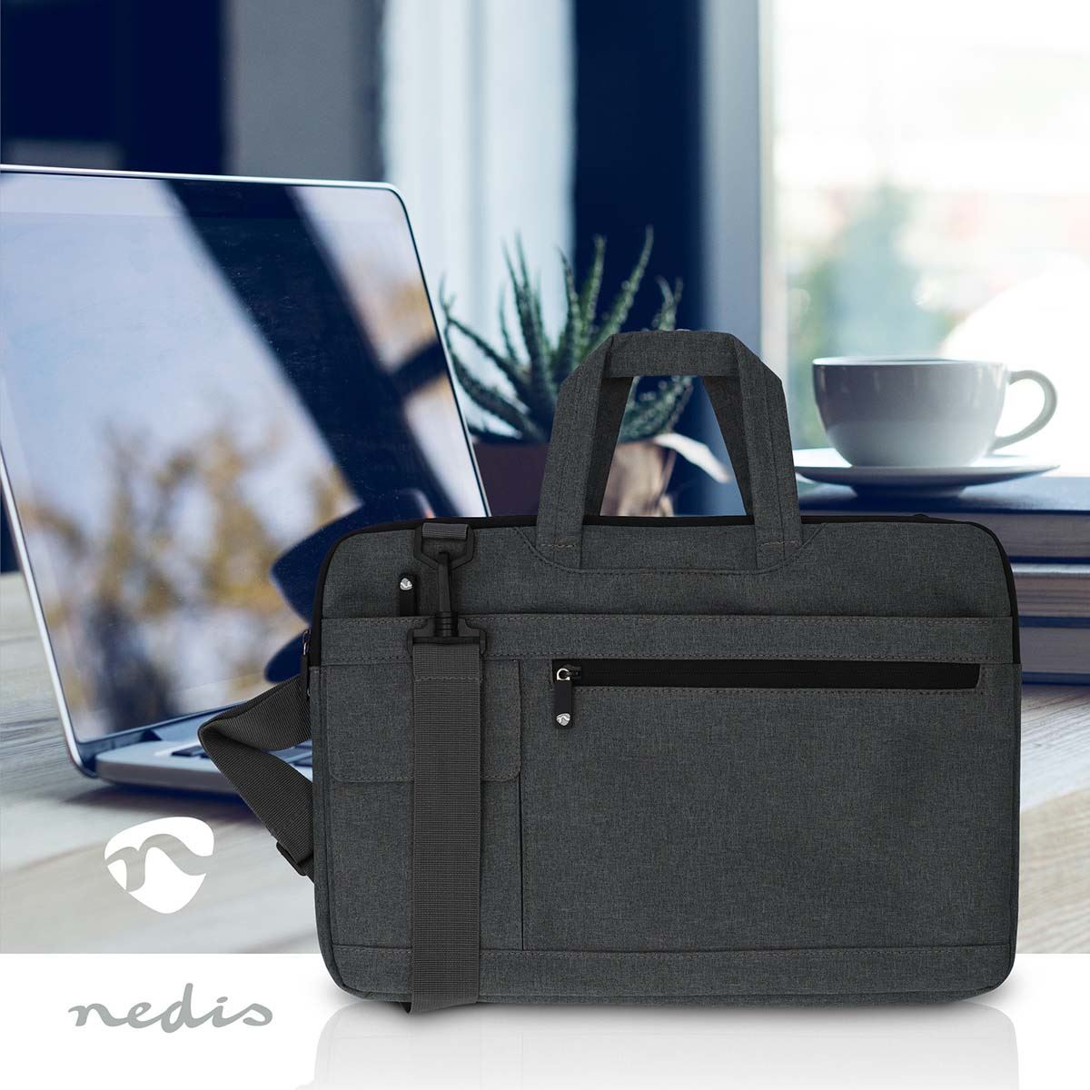 Nedis Notebook Bag | 15 - 16" | Wearing belt | 8 Compartments | 30 mm | 285 mm | 410 mm | Polyester