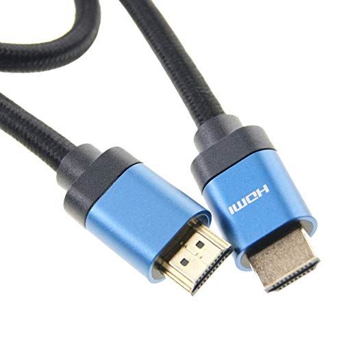 Ex-Pro 2m V2.1 HDMI Braided Cable Lead 4K / 8K @  60hz HDR Ultra High Speed 48Gbps - Blue