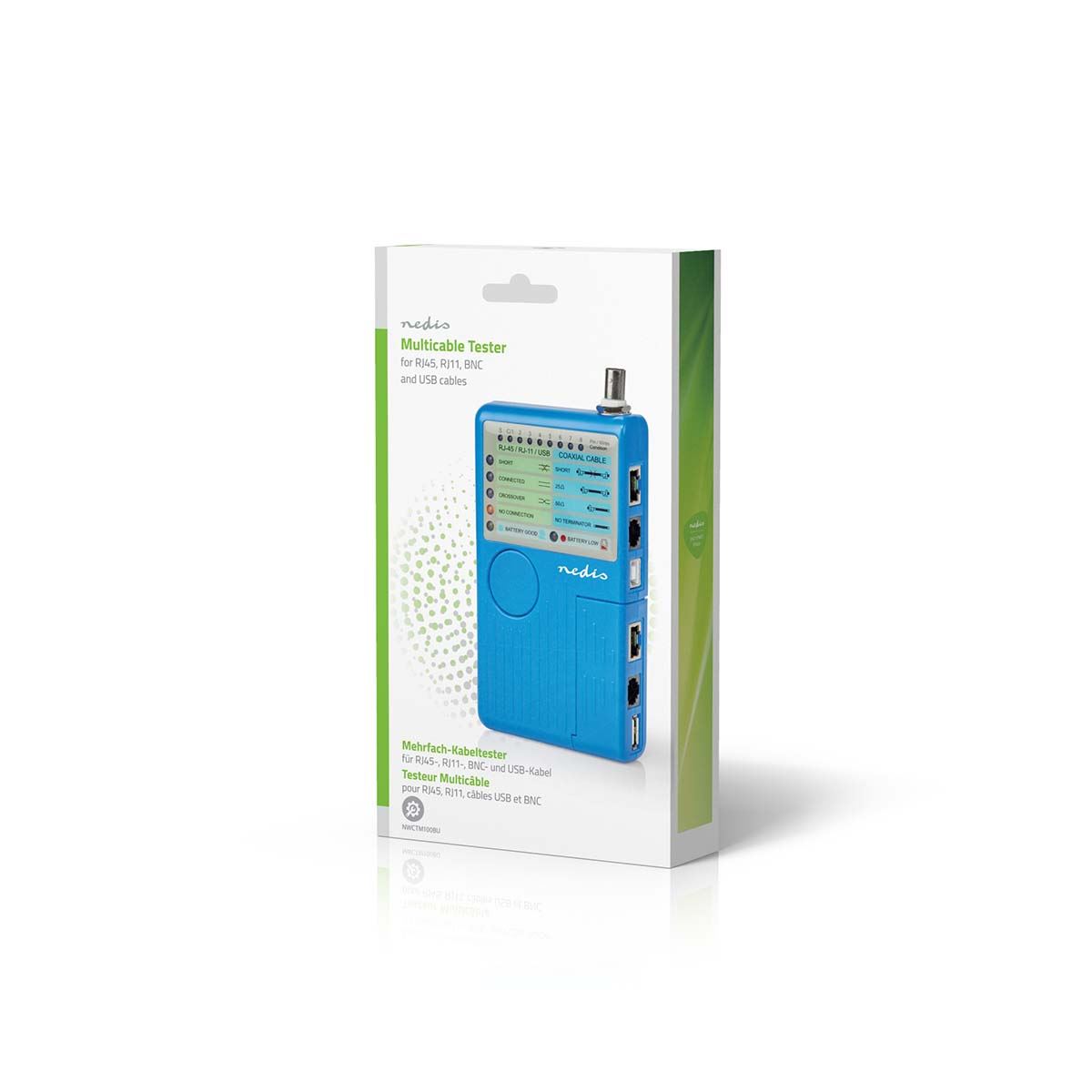 Nedis LAN measuring instrument | Wired | 180 m | LED indicator | Battery Powered