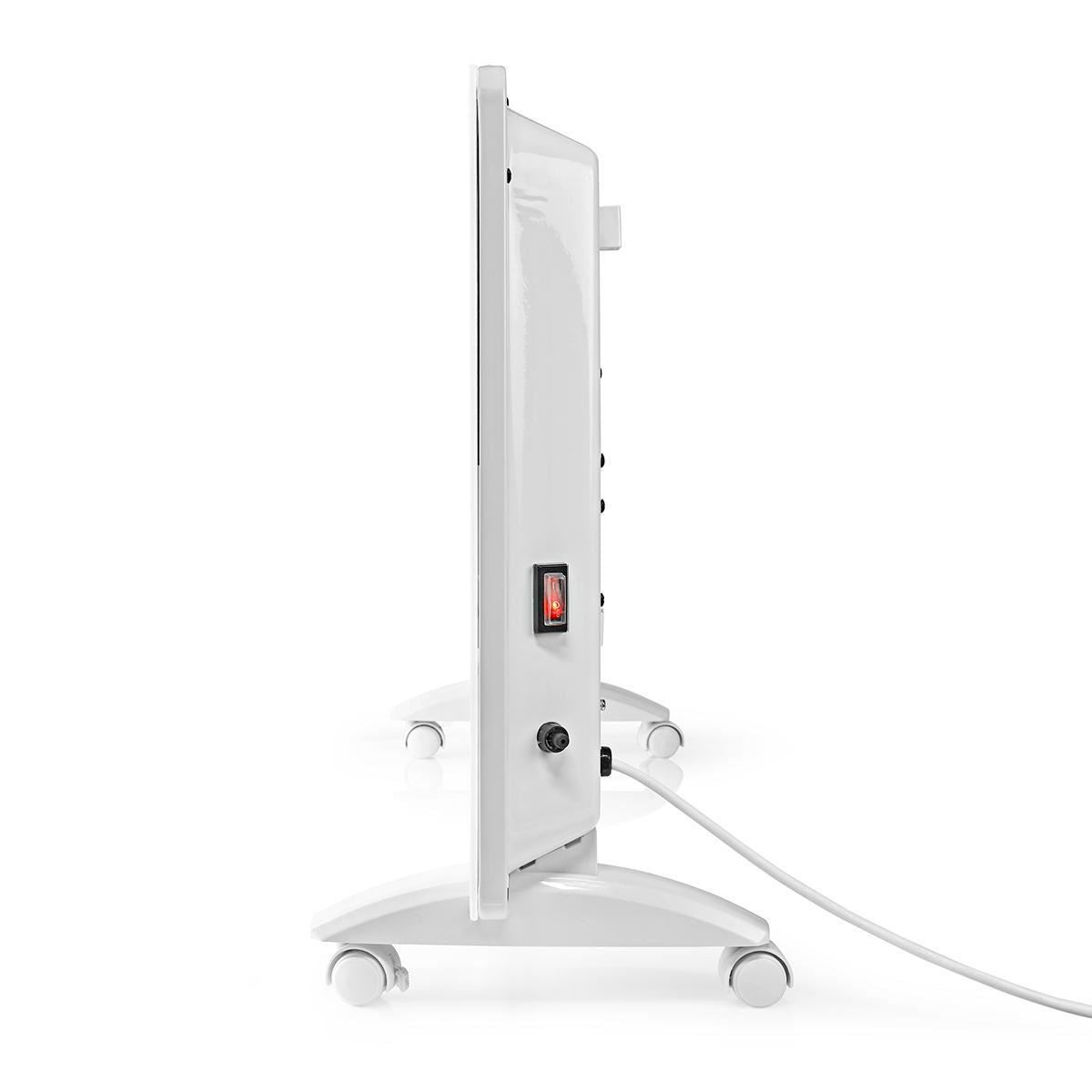 Nedis SmartLife Convection Heater | Wi-Fi | Suitable for bathroom | Glass Panel | 2000 W | 2 Heat Settings | LED | 15 - 35 °C | Adjustable thermostat | White