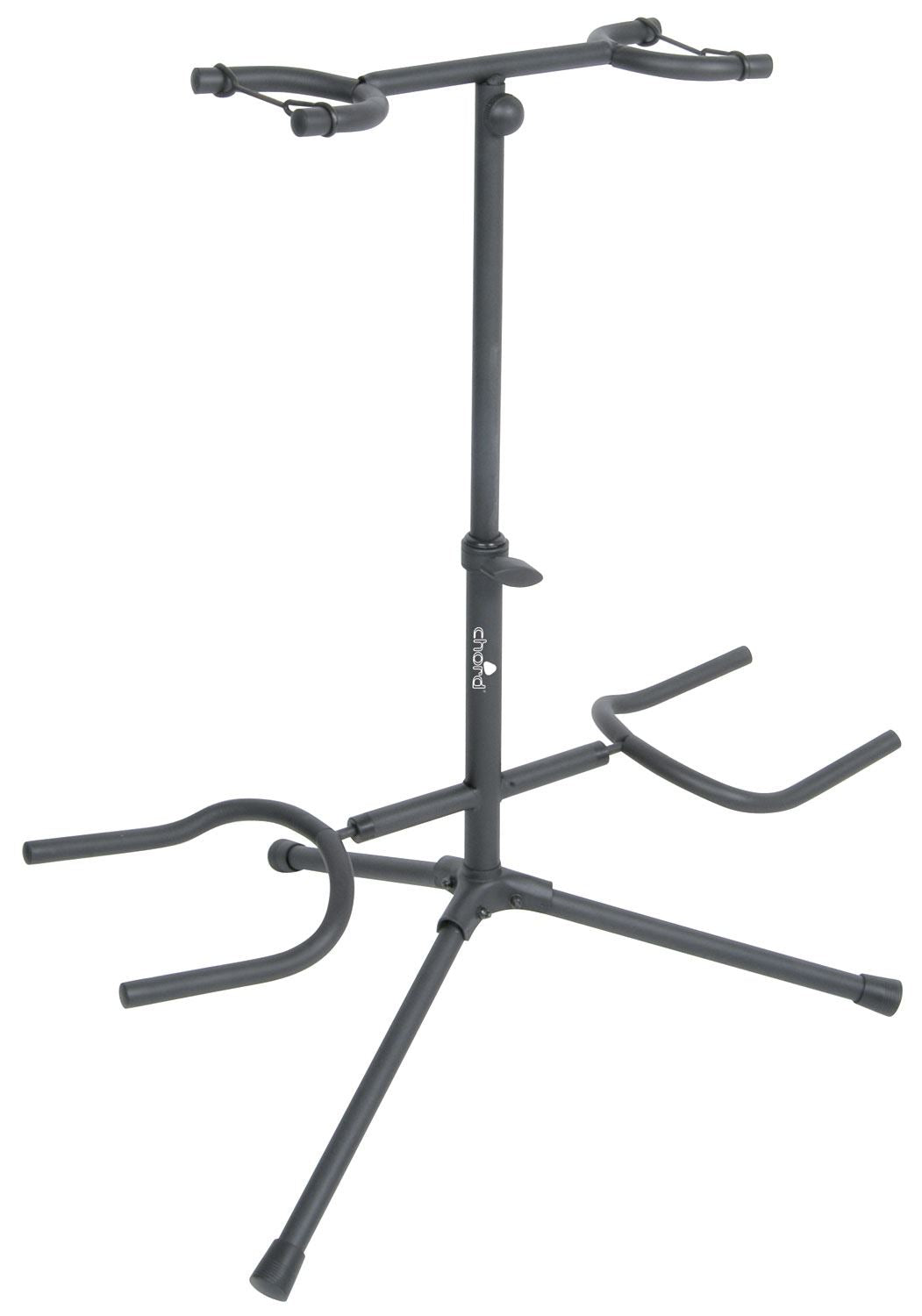 Chord Dual Twin Guitar Stand with Neck Support Bass Acoustic 2 Way