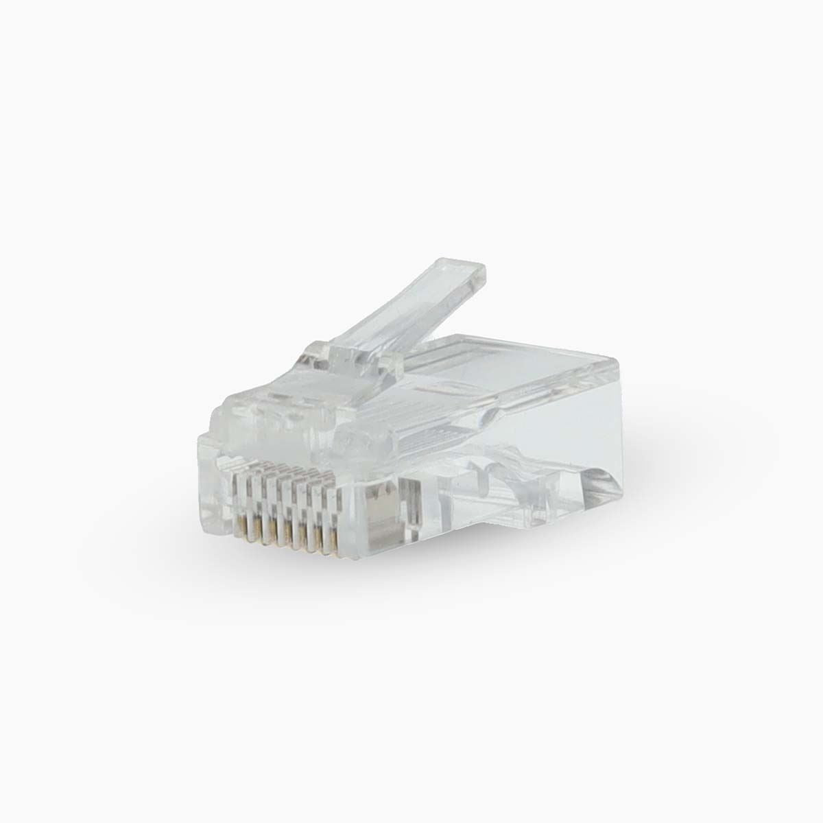 Nedis RJ45 Connector | RJ45 Pass Through | Solid UTP CAT5 | Straight | Gold Plated | 10 pcs | PVC | Transparent | Box