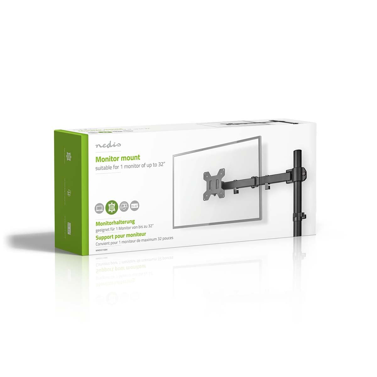 Nedis Desk Monitor Mount | 1 Screen | 15 - 32 " | 75x75 / 100x100 | Full Motion