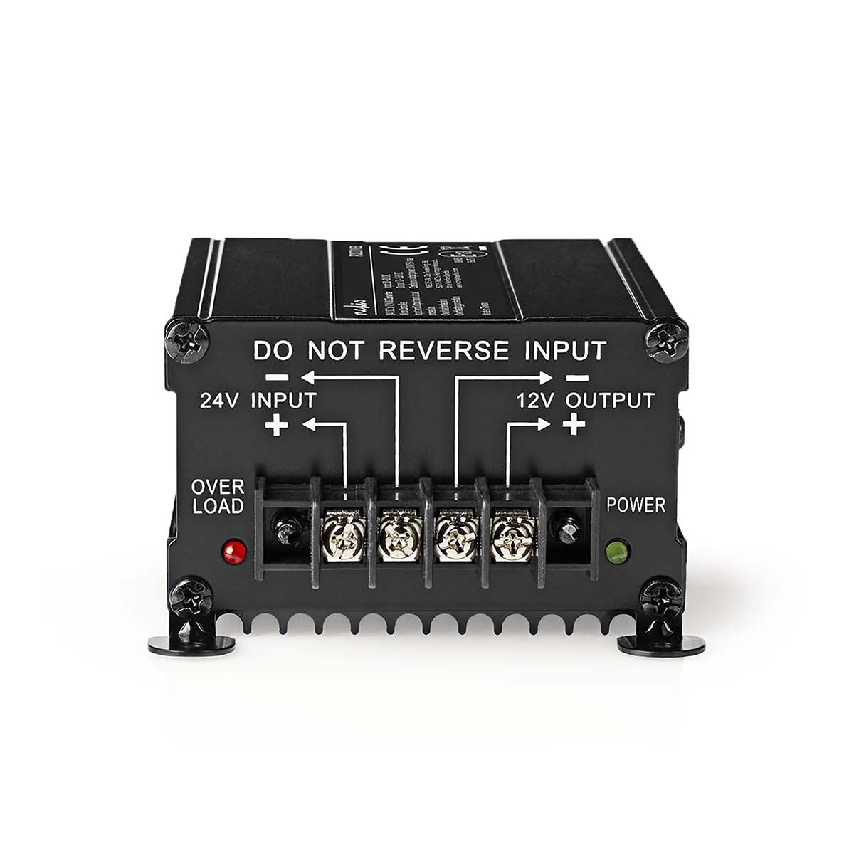 Nedis Power Converter | Car Powered | 24 V DC | 12 V DC | 120 W | Screw Terminal | Equipped with a fuse | Black