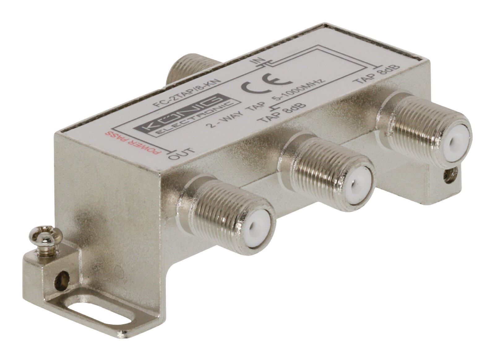 Konig FC-2TAP/8-KN CATV Splitter 8 dB / 5-1000 MHz - 2 Outputs