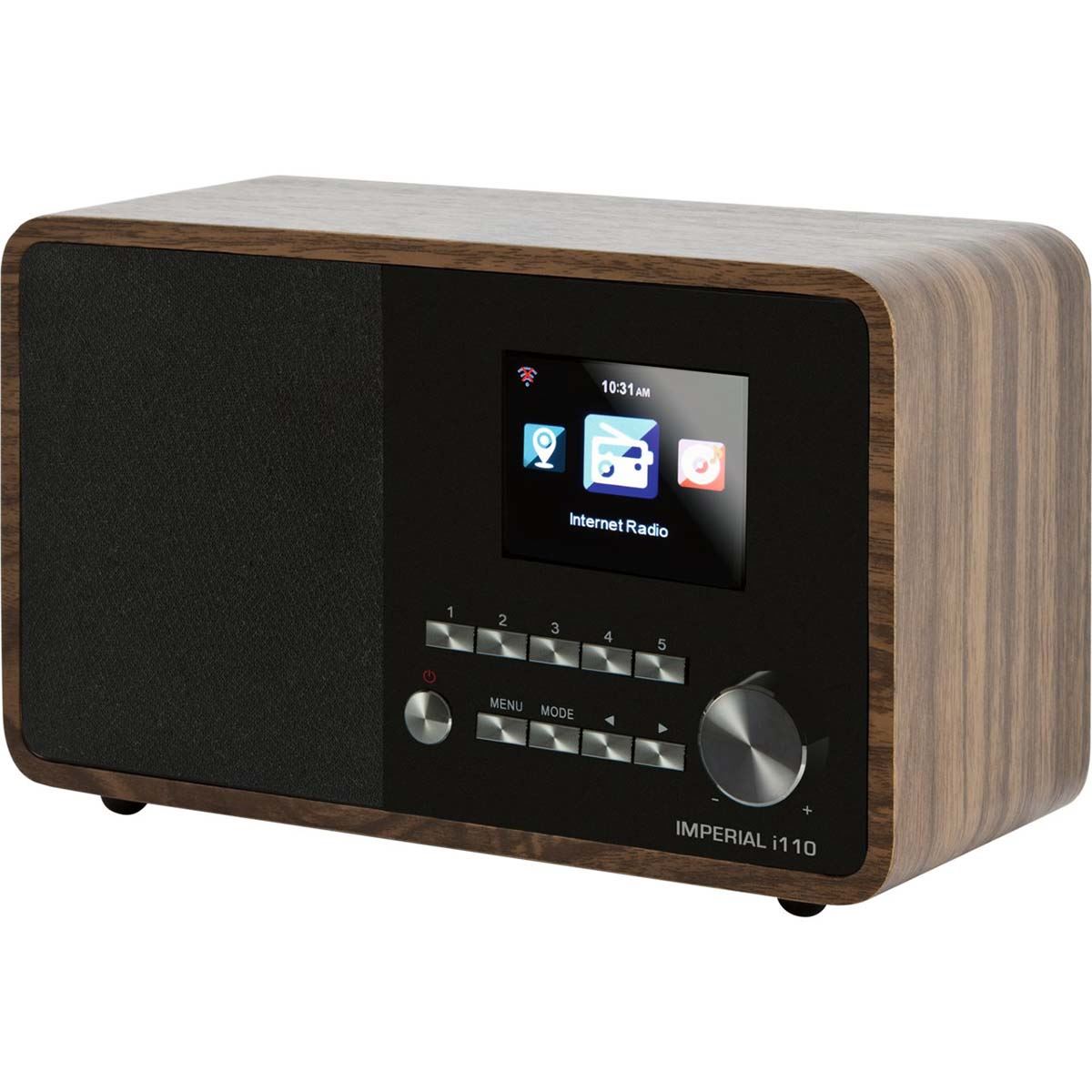 Imperial i110 Wi-Fi Internet Radio with Media Player Function Wood Look