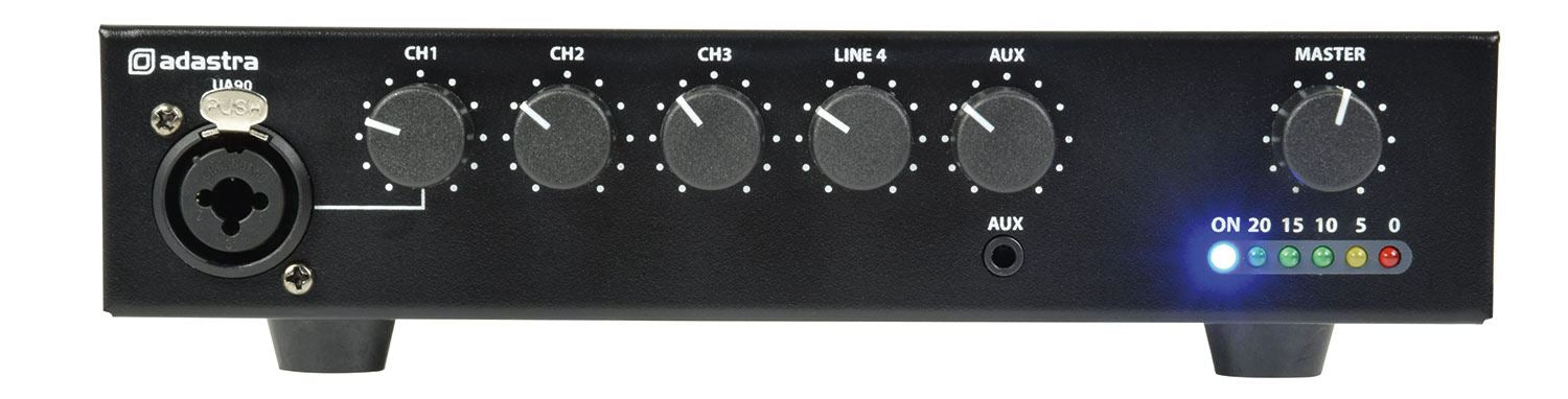 Adastra UA90 Compact 5 Channel 100V Mixer Amplifier 90w
