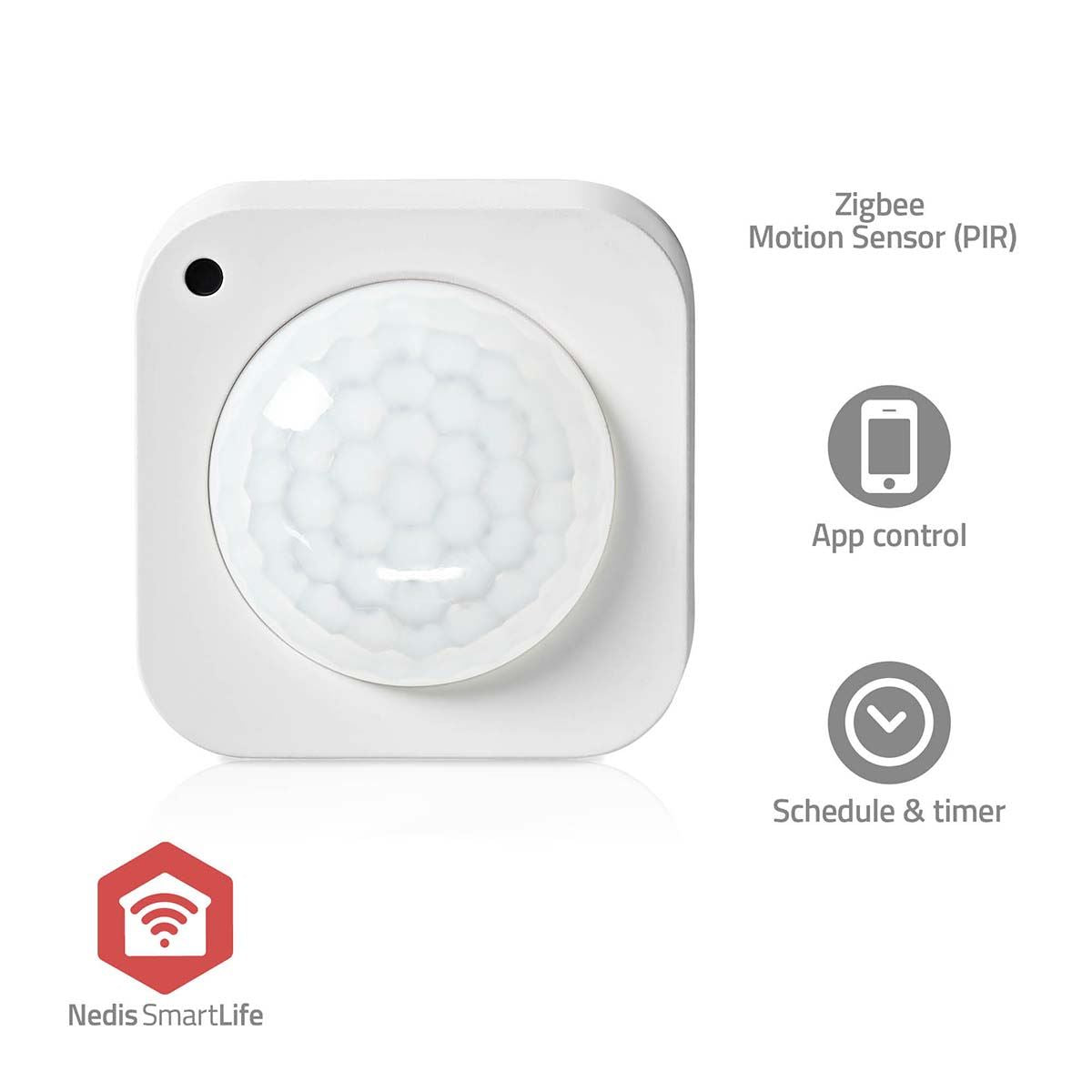 Nedis SmartLife Zigbee Smart Motion PIR Sensor Battery Powered / USB Powered