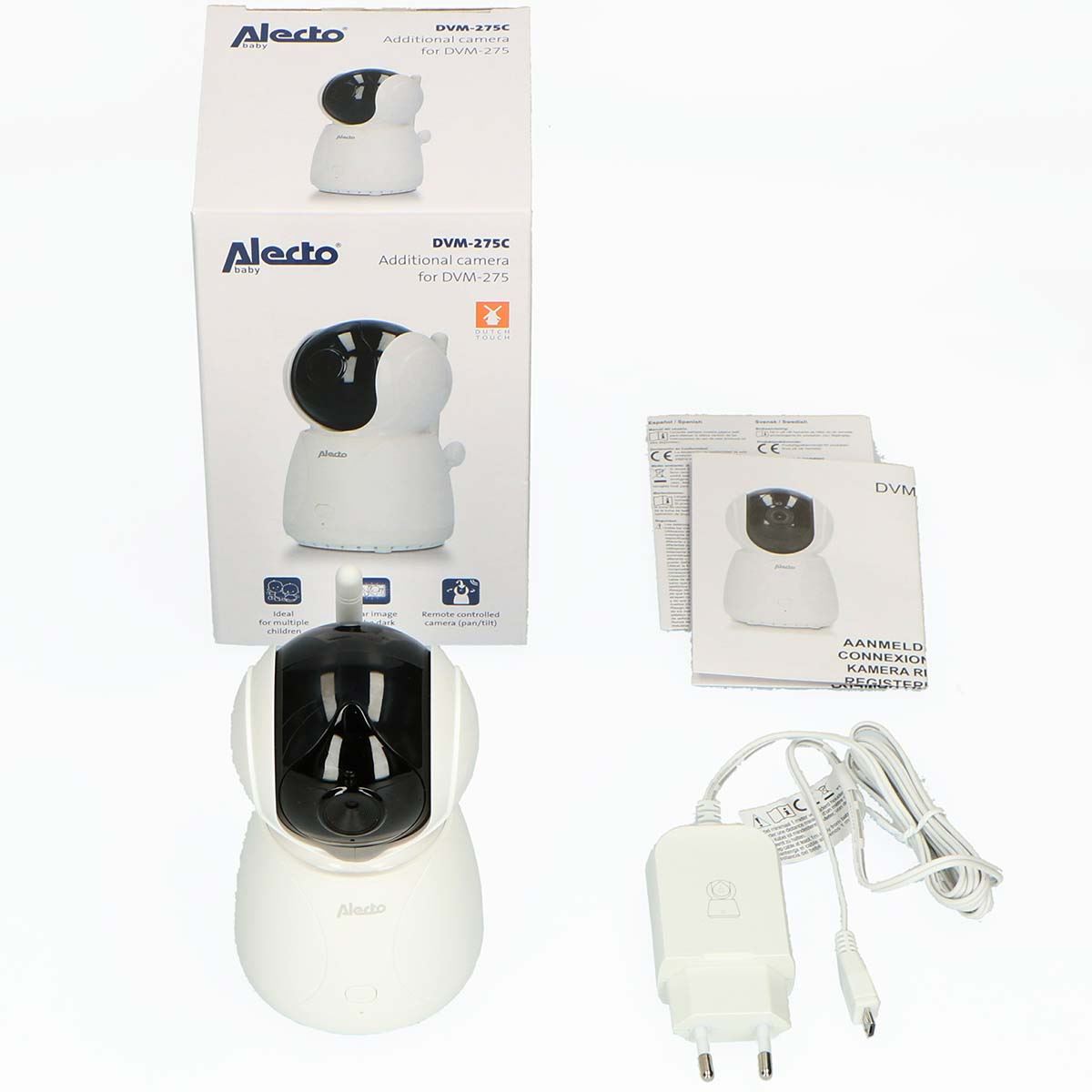 Alecto DVM-275 Wireless Video Baby Monitor Additional Add-on Camera | White