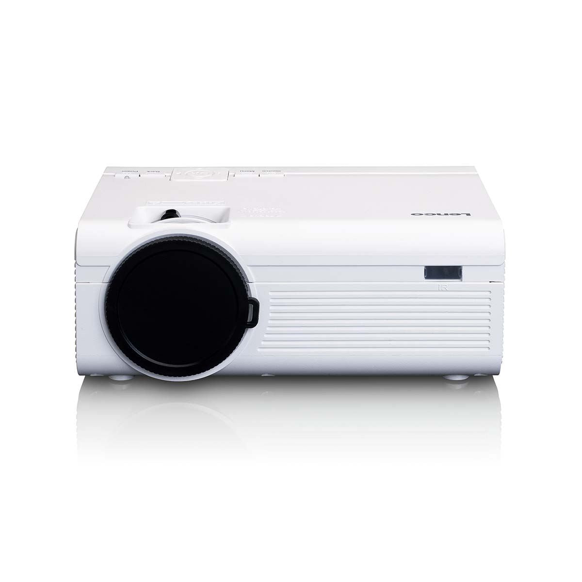 Lenco LCD Projector with high resolution, supports Full HD 1080P content White