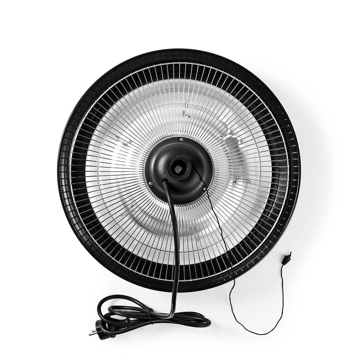 Nedis 1.5KW Outdoor Freestanding Halogen Electric Garden Patio Heater, 1500W, IP34 Rated, with Height Adjustable Stand and Tip Over Protection