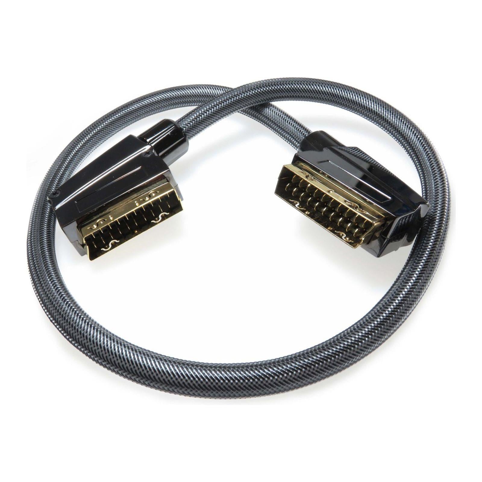 75cm Short Premium Scart to Scart Cable OFC Oxygen-free