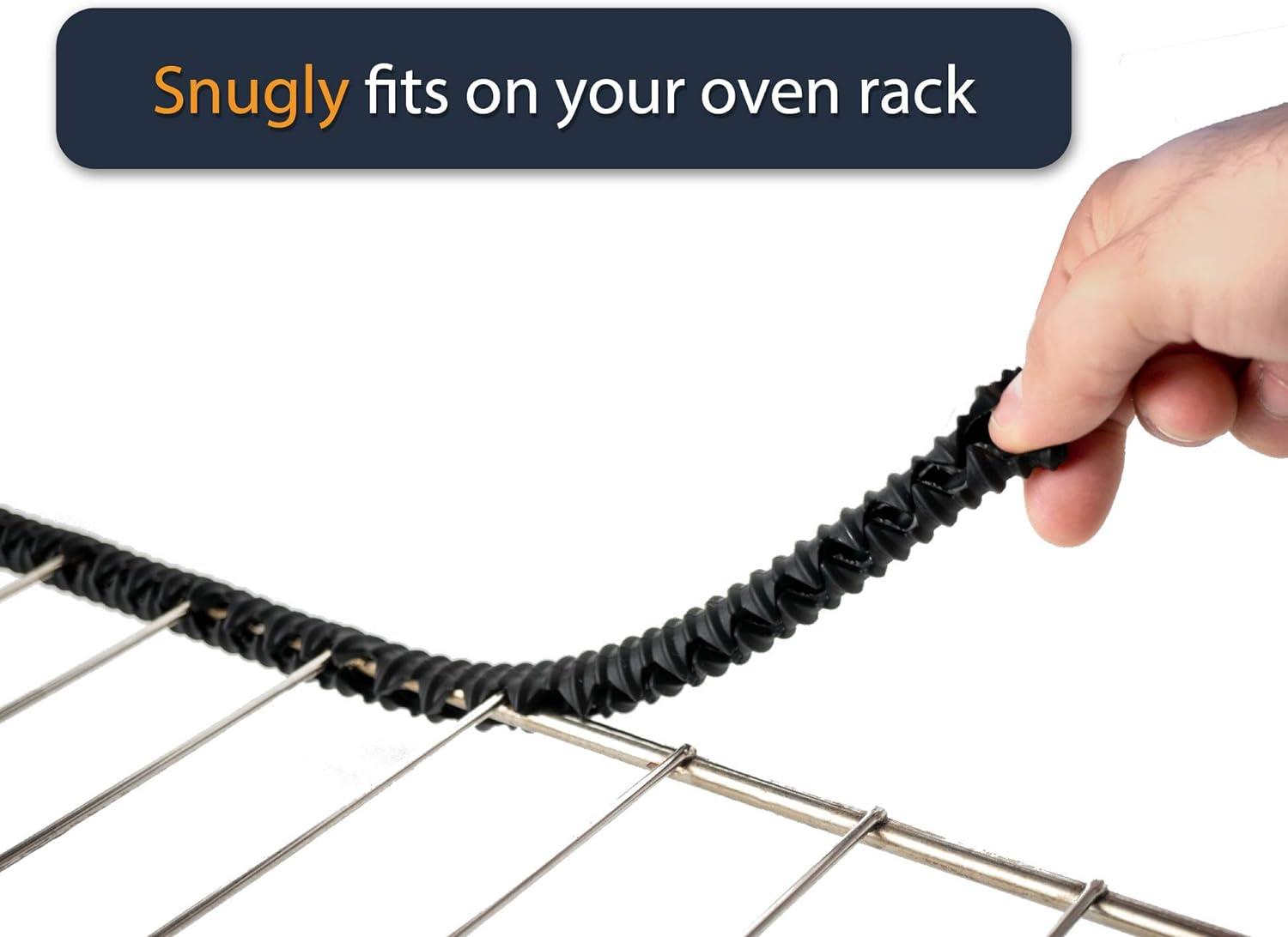 Silicone Oven Shelf Shields (2 Pack) Heat Resistance Silicone Oven Rack Protectors Guards Against Burns and Scars