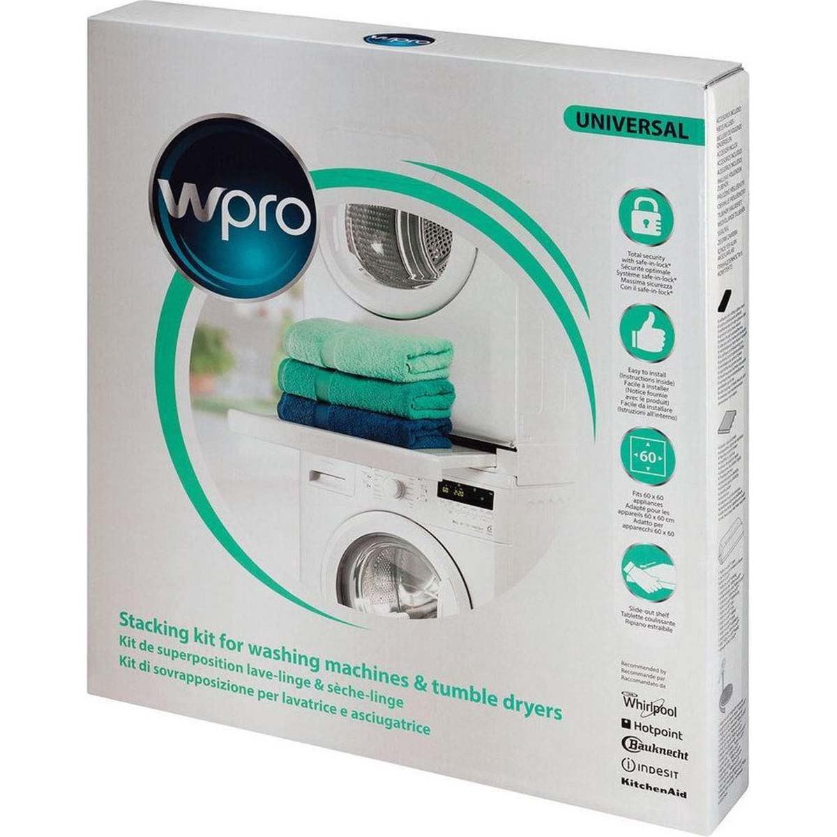 WPRO SKS101 Universal Stacking Kit for Washing Machine / Dryer 60 cm