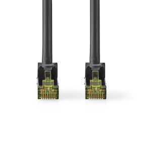 Nedis CAT7 Network Cable | S/FTP | RJ45 Male | RJ45 Male | 1.00 m | Snagless | Round | LSZH | Black | Label