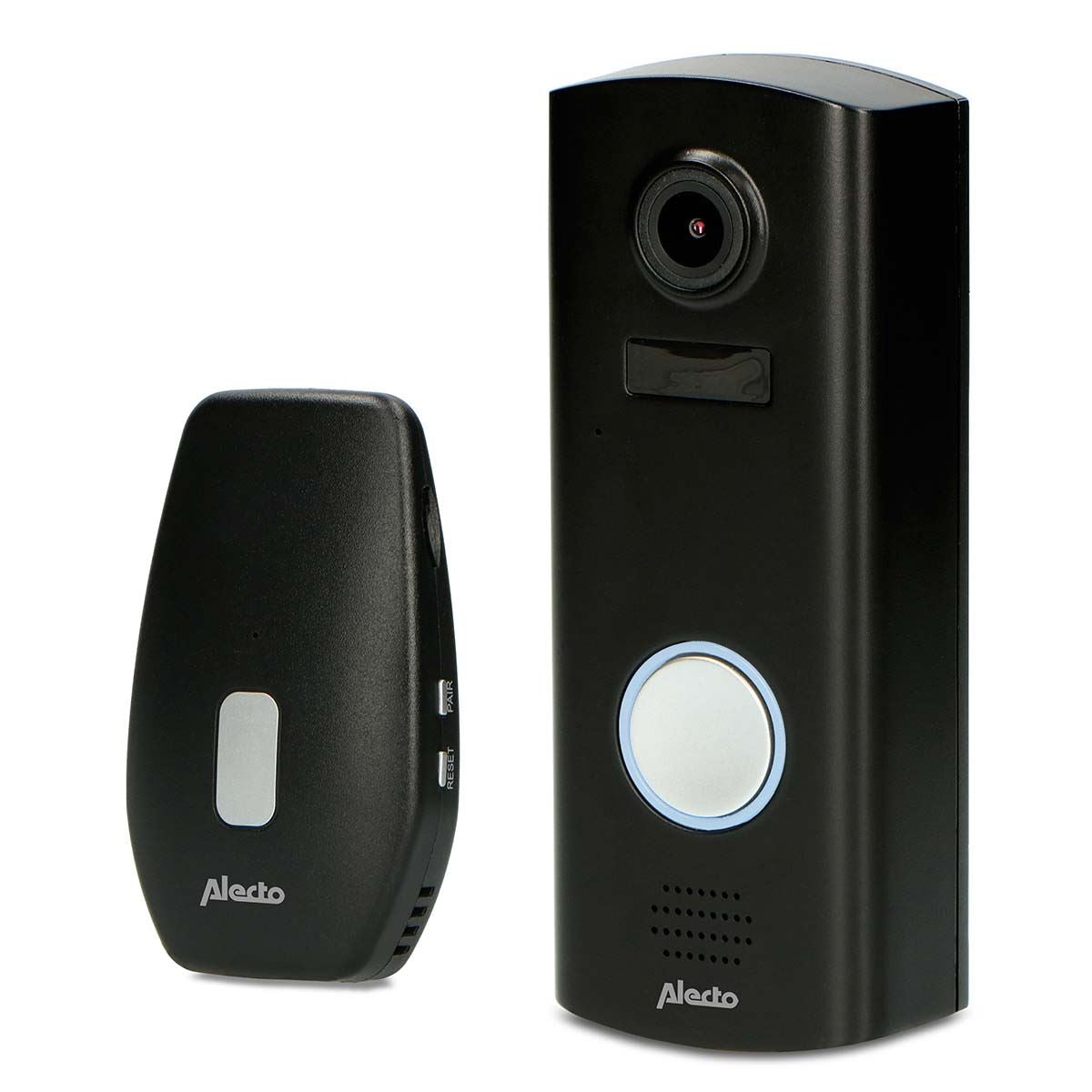 Alecto Wireless Video Doorbell with Camera with SD Card Slot |3 Chimes |Two-Way Talk via App | HD 1080p