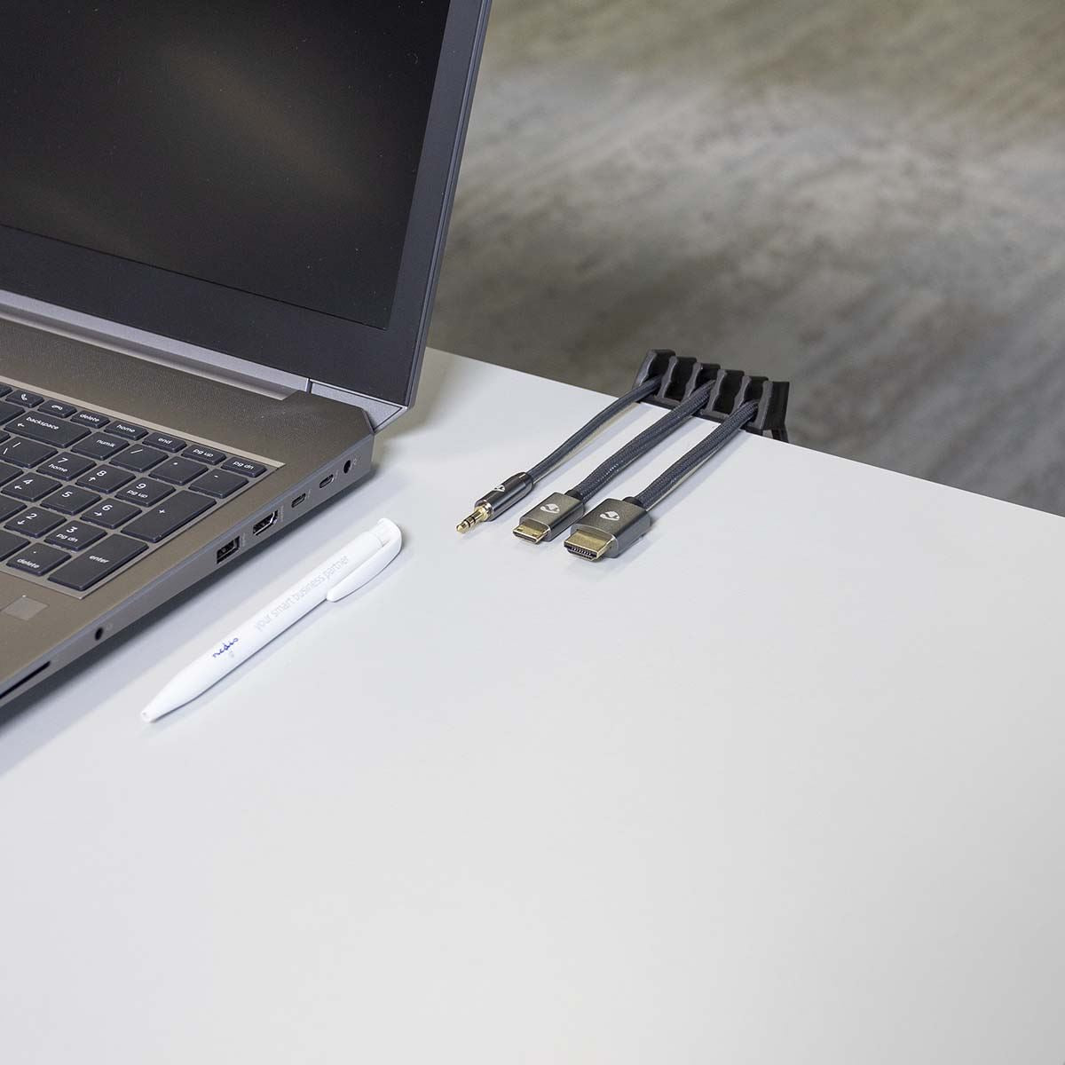 Nedis Cable Management | Cable Clip | Click and Go | 2 pcs | Number of slots: 5 Slots | Maximum cable thickness: 7.1 mm | Polypropylene | Black