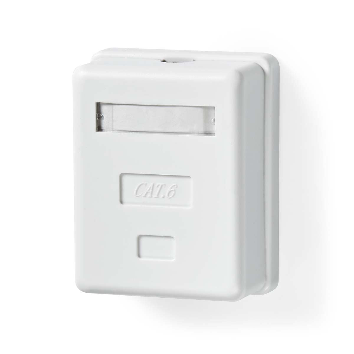 Nedis Network Wall Box | On-Wall | 1 port(s) | STP CAT6 | Straight | Female | Gold Plated | PVC | White | Box