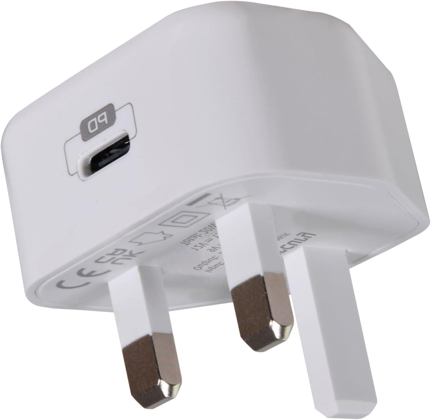 Mercury Fast Charge 20W PD USB-C Charger | Compact & Lightweight Mains Adapter for iPhone, iPad, AirPods, USB-C Devices | Super-Fast Charging with PD3.0 & PPS Technology