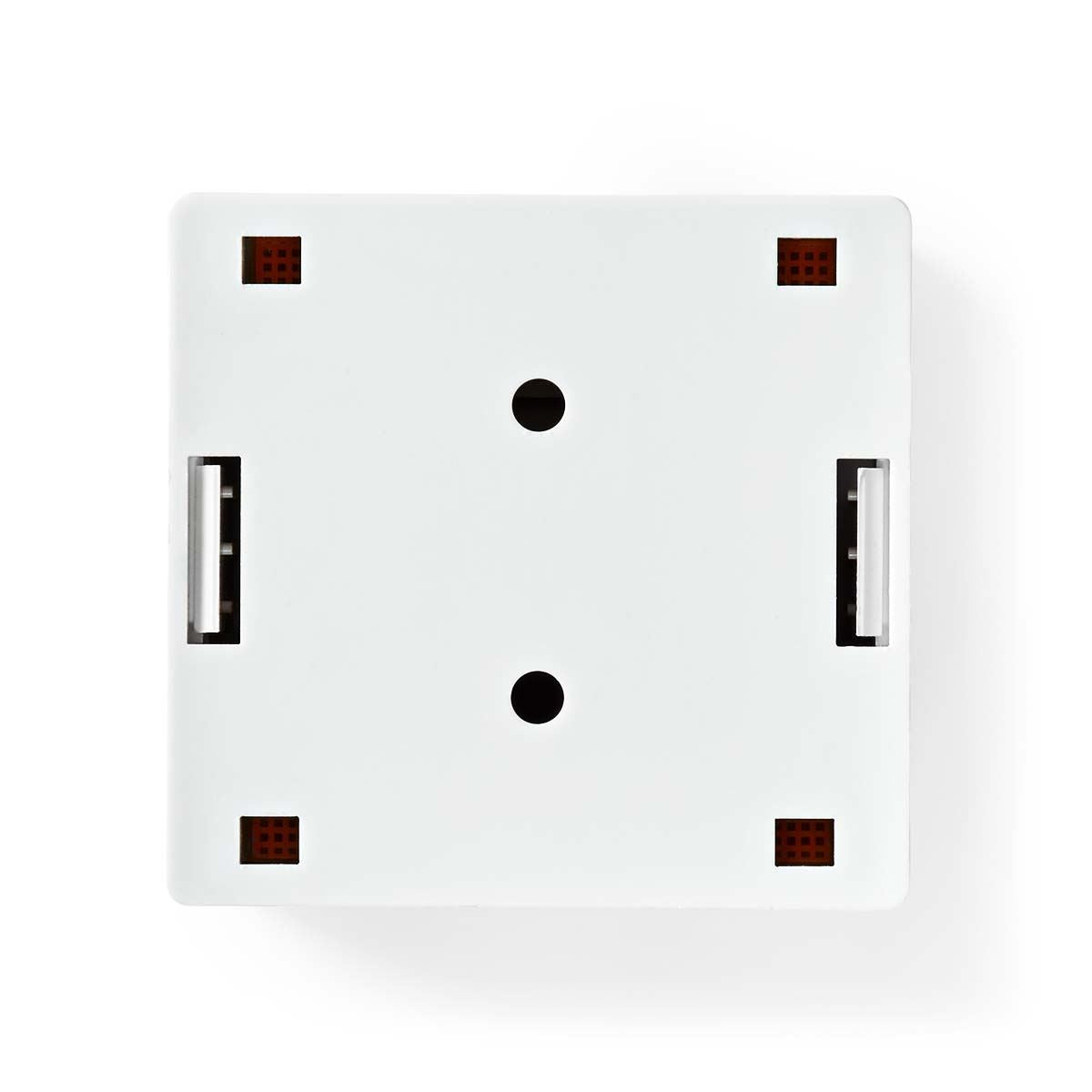 Nedis Network Wall Box | On-Wall | 2 port(s) | STP CAT6 | Straight | Female | Gold Plated | PVC | White | Envelope