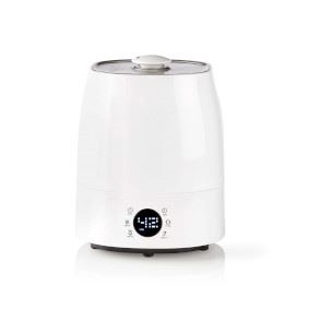 Nedis Air Humidifier | 110 W | With Cool and Warm Mist | 5.5 l | Hygrometer | Timer | Suitable for space up to: 50 m² | Grey / White