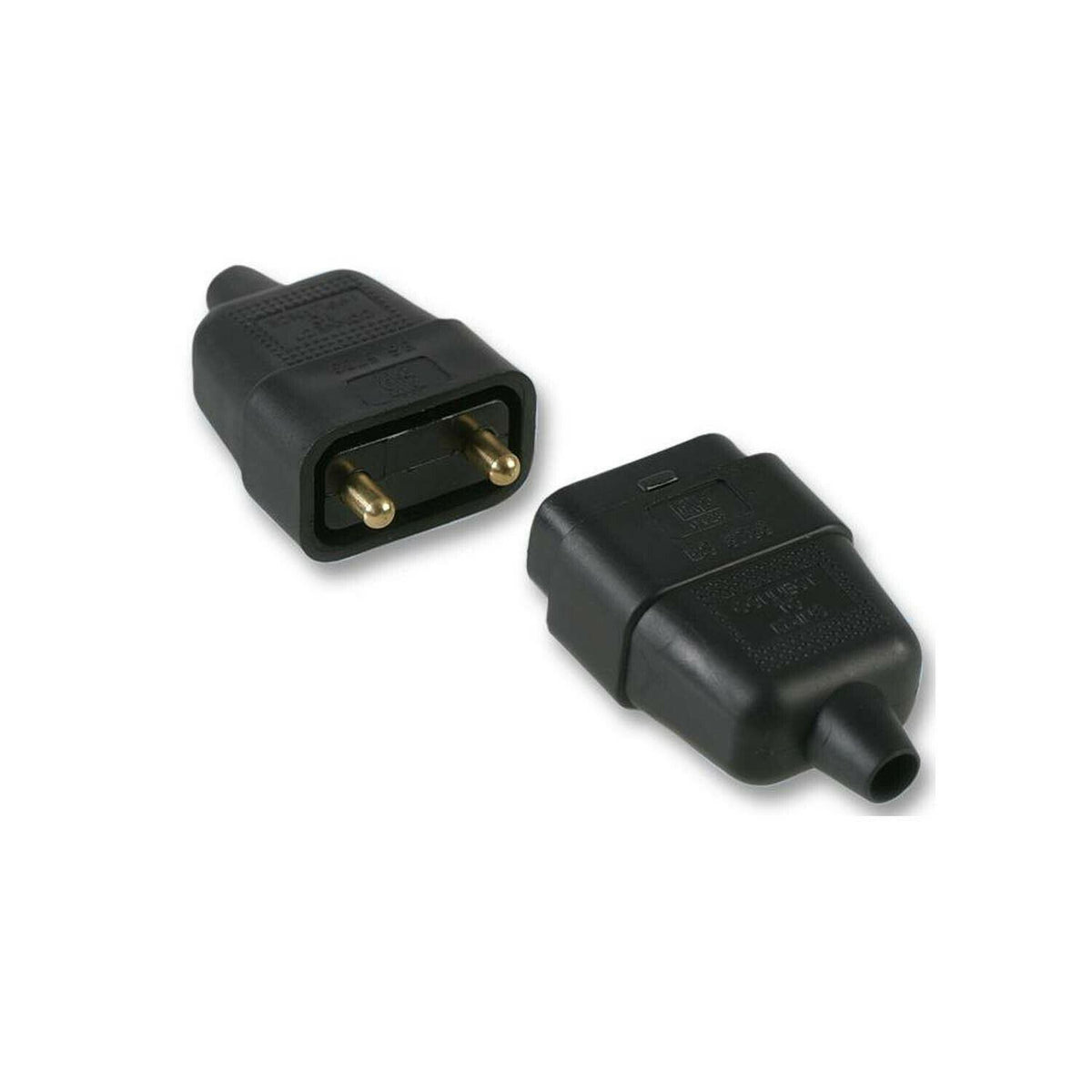 Lawn Mower Cable Repair Kit 2 Pin Rubber Flex Connector 10A AMP Adapte