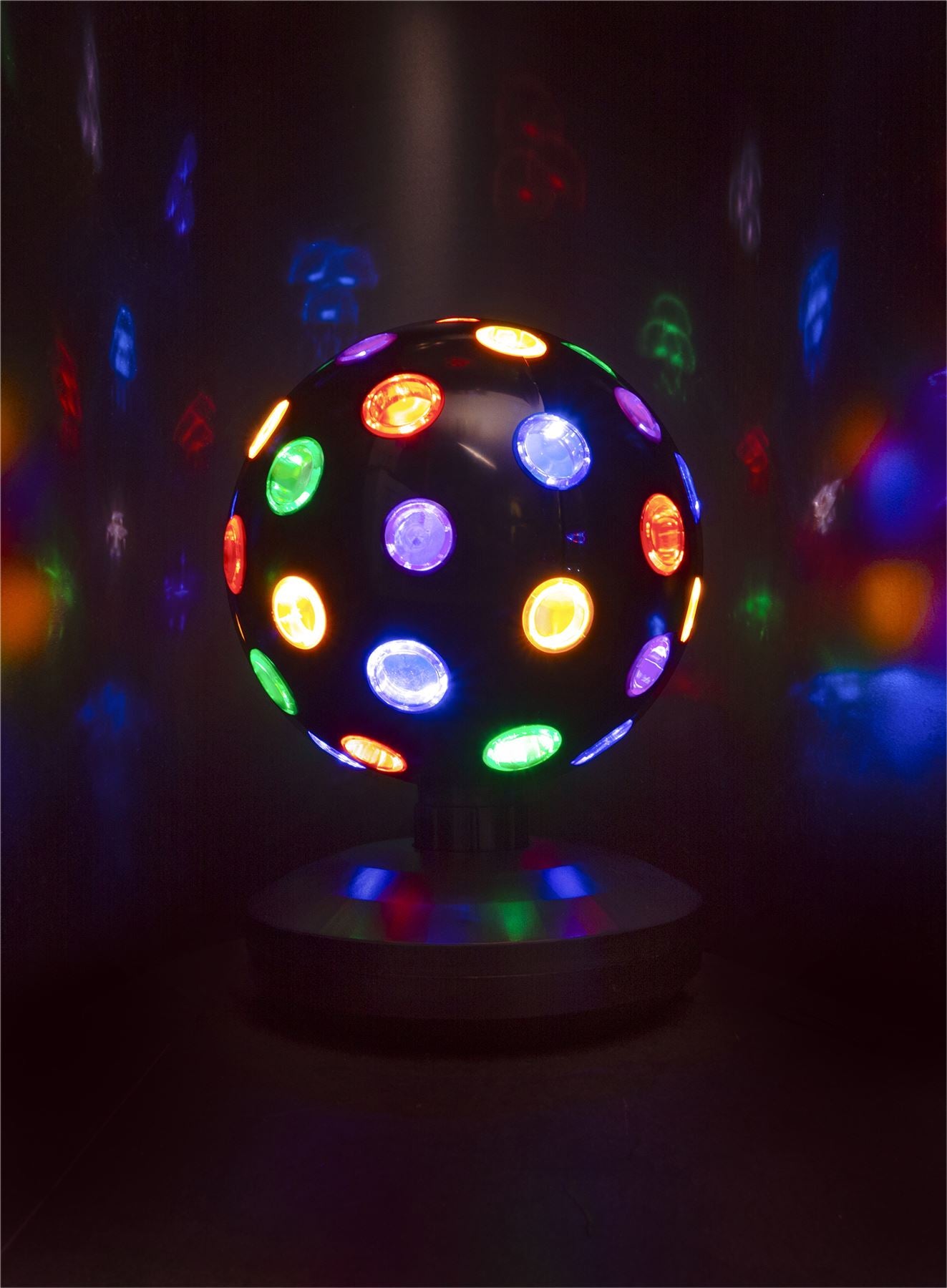 Multi Colour Rotating Spinning LED Bright Disco Party Ball