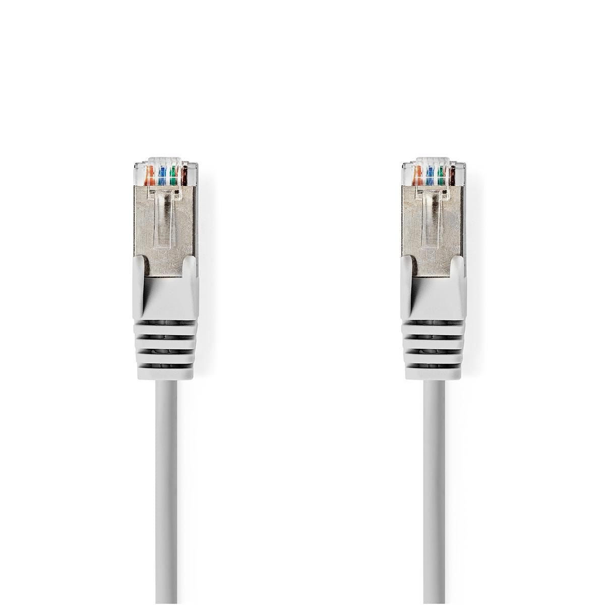 Nedis CAT6a Network Cable | SF/UTP | RJ45 Male | RJ45 Male | 7.50 m | Round | PVC | Grey | Tag