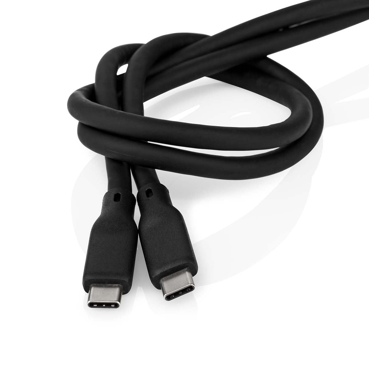Nedis USB Cable | USB 3.2 Gen 1 | USB-C™ Male | USB-C™ Male | 60 W | 8K@30Hz | 5 Gbps | Nickel Plated | 1.50 m | Round | Silicone | Black | Box