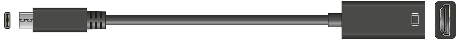 Av:link 4K Adaptor Lead USB-C Type-C Plug to HDMI Socket Digital Adaptor 16cm with DAC