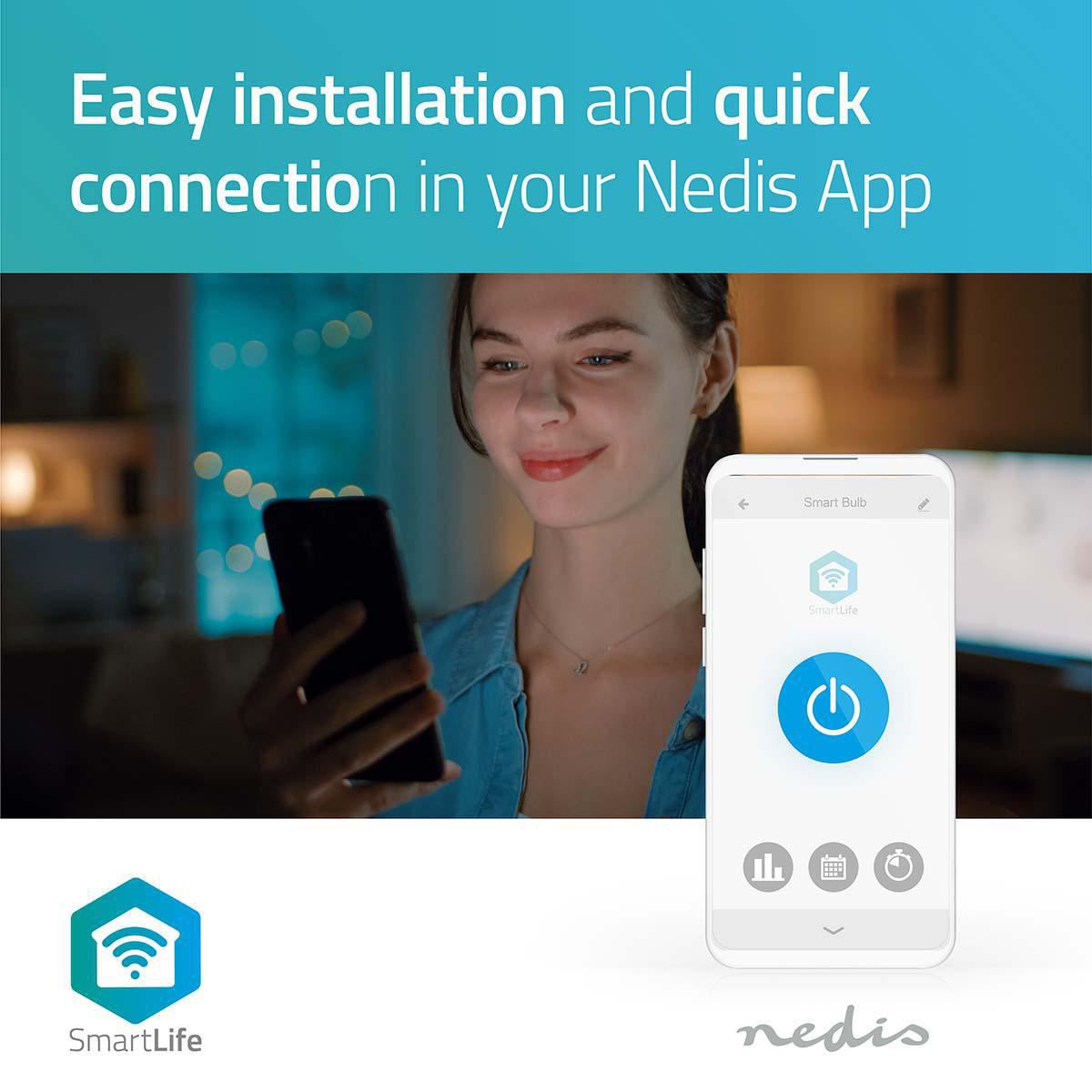 Nedis SmartLife LED Strip | Wi-Fi | Cool White / RGB / Warm White | SMD | 5.00 m | IP44 | 2700 - 6500 K | 960 lm | Android™ / IOS