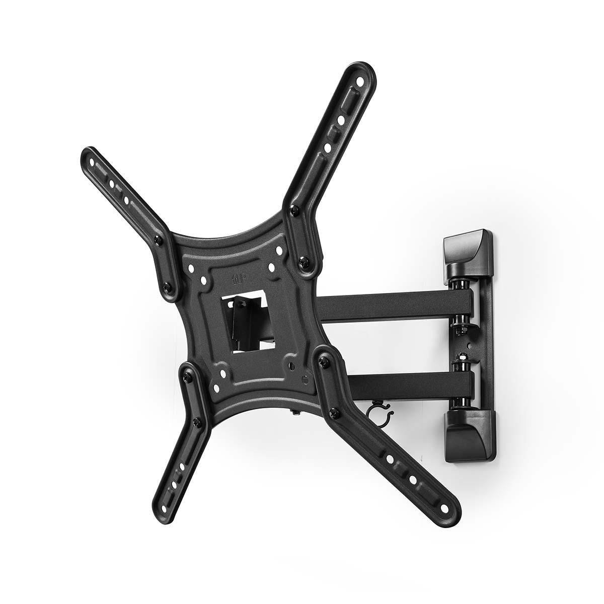 Nedis Full Motion TV Wall Mount, Fits 23-55" Inch Screens, Tilt Swivel Rotate for Flexible Viewing, Attach a Television to Adjust Angle Easily, Includes Installation Materials and Manual