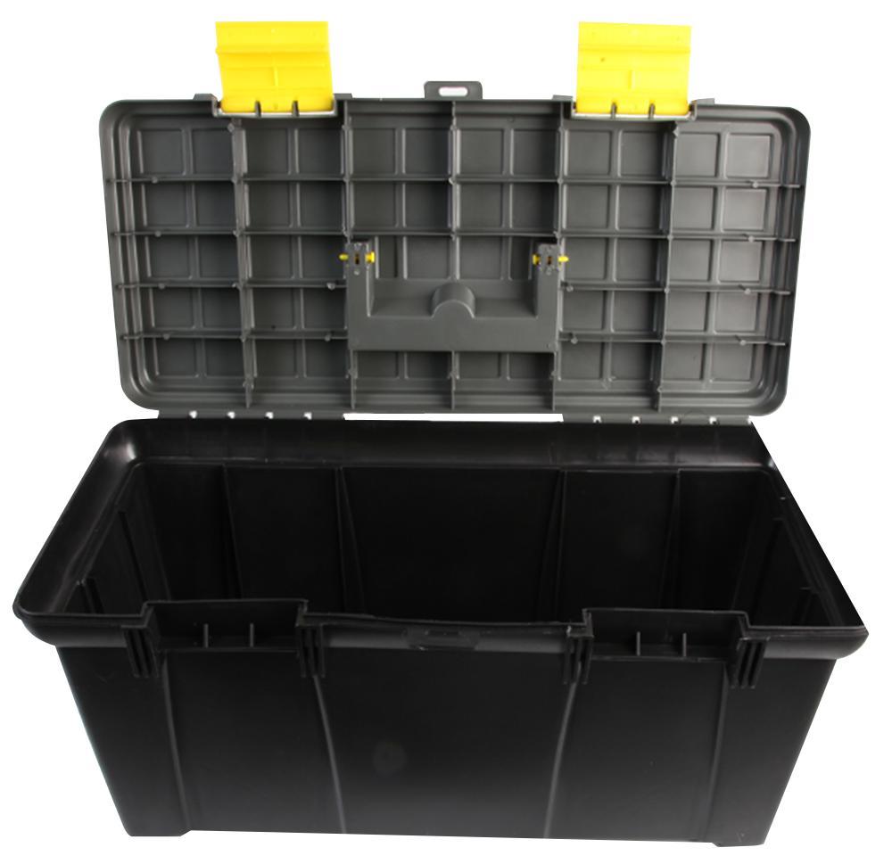 Ex-Pro 22" Plastic Portable Storage Tool Box With Removable Tray & Carrying Handle