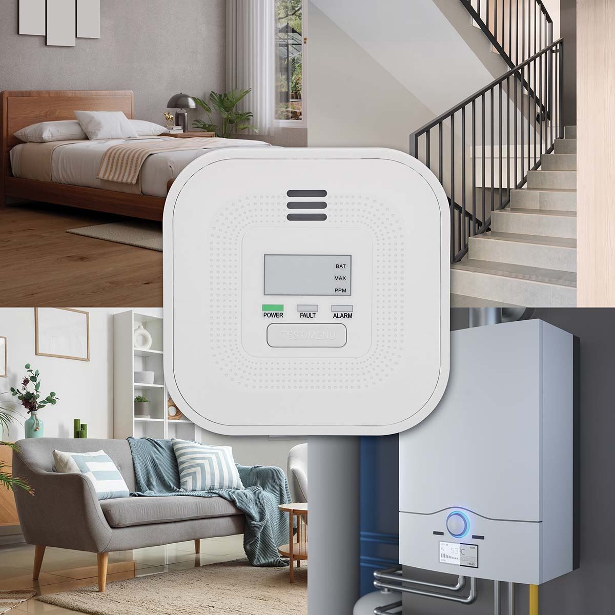 Alecto COA4010 Carbon monoxide Alarm with 10 year Sensor Runtime | LED Indication | EN50291-1:20180 | White