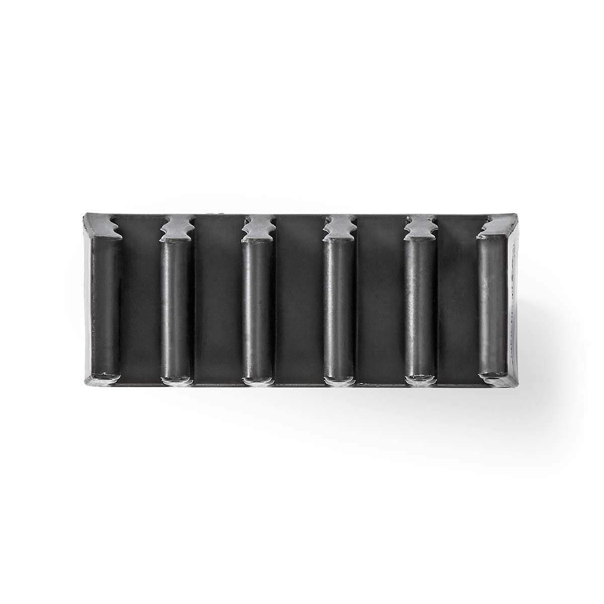 Nedis Cable Management | Cable Clip | Click and Go | 2 pcs | Number of slots: 5 Slots | Maximum cable thickness: 7.1 mm | Polypropylene | Black