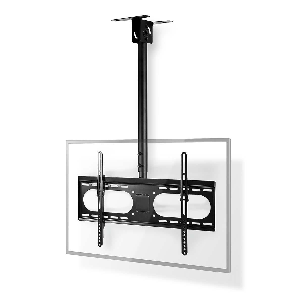 Nedis Full Motion TV Ceiling Mount | 42 - 65 " | Maximum supported screen weight: 45 kg | Tiltable | Rotatable | Minimum ceiling distance: 716 mm | Maximum ceiling distance: 1160 mm | 1 Pivot point(s) | Steel | Black