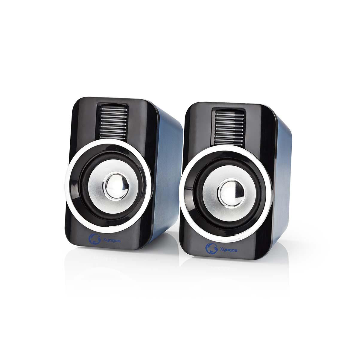 Nedis Gaming Speaker | Speaker channels: 2.0 | USB Powered | 3.5 mm Male | 30 W | RGB | Volume control