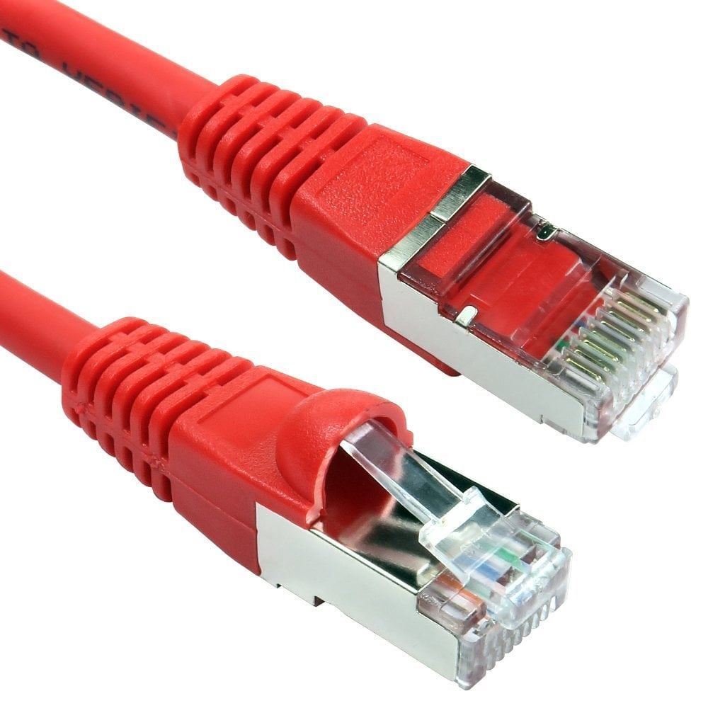 Ex-Pro 15cm (0.15m) Cat6 High Grade 26AWG Patch Cables for 1U Patching - Red