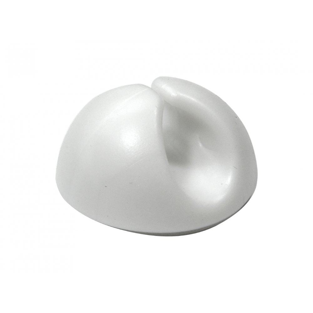 Ex-Pro 20 Pack Single Cable Desk Tidy Clips, Self Adhesive Cord Holder Clips for USB Power Wire PC Office Home, White