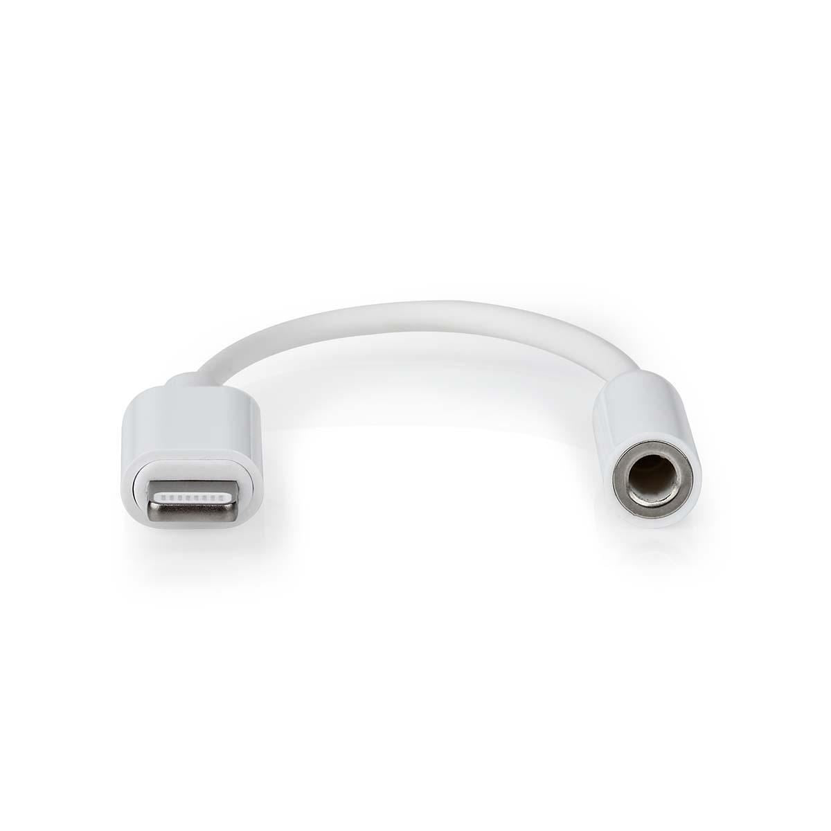 Nedis Lightning Adapter | Apple Lightning 8-Pin | 3.5 mm Female | Nickel Plated | 0.10 m | Round | PVC | Box
