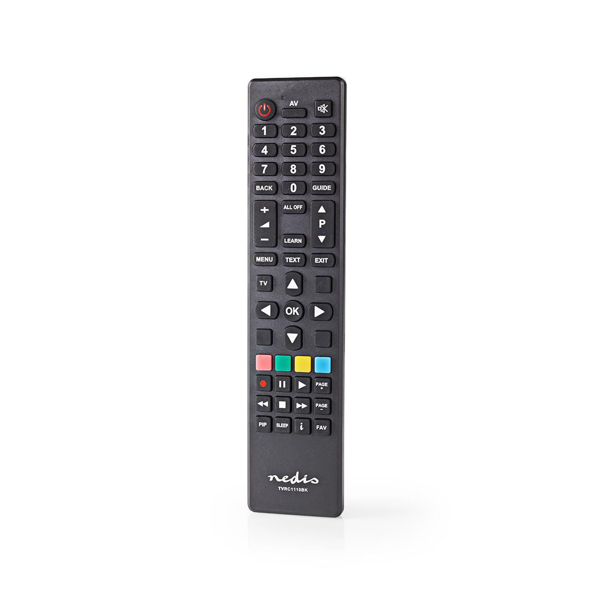 Nedis Universal Remote Control Programmable for 1 Device | Clear Lay-out | Infrared | Black